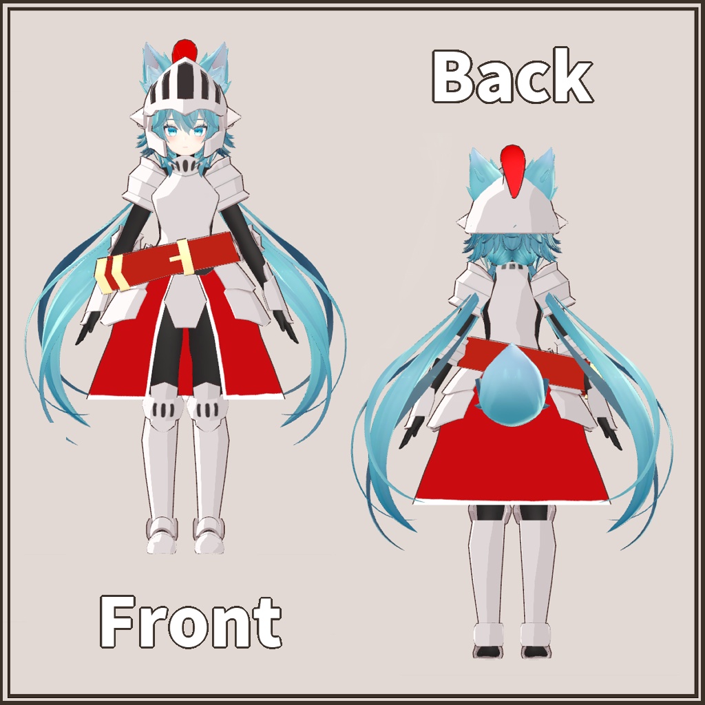 「竜胆」専用【3D衣装モデル】 騎士の鎧