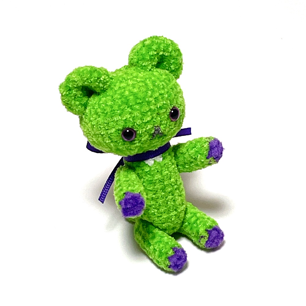 ビビッドカラーのくま(キミドリ)