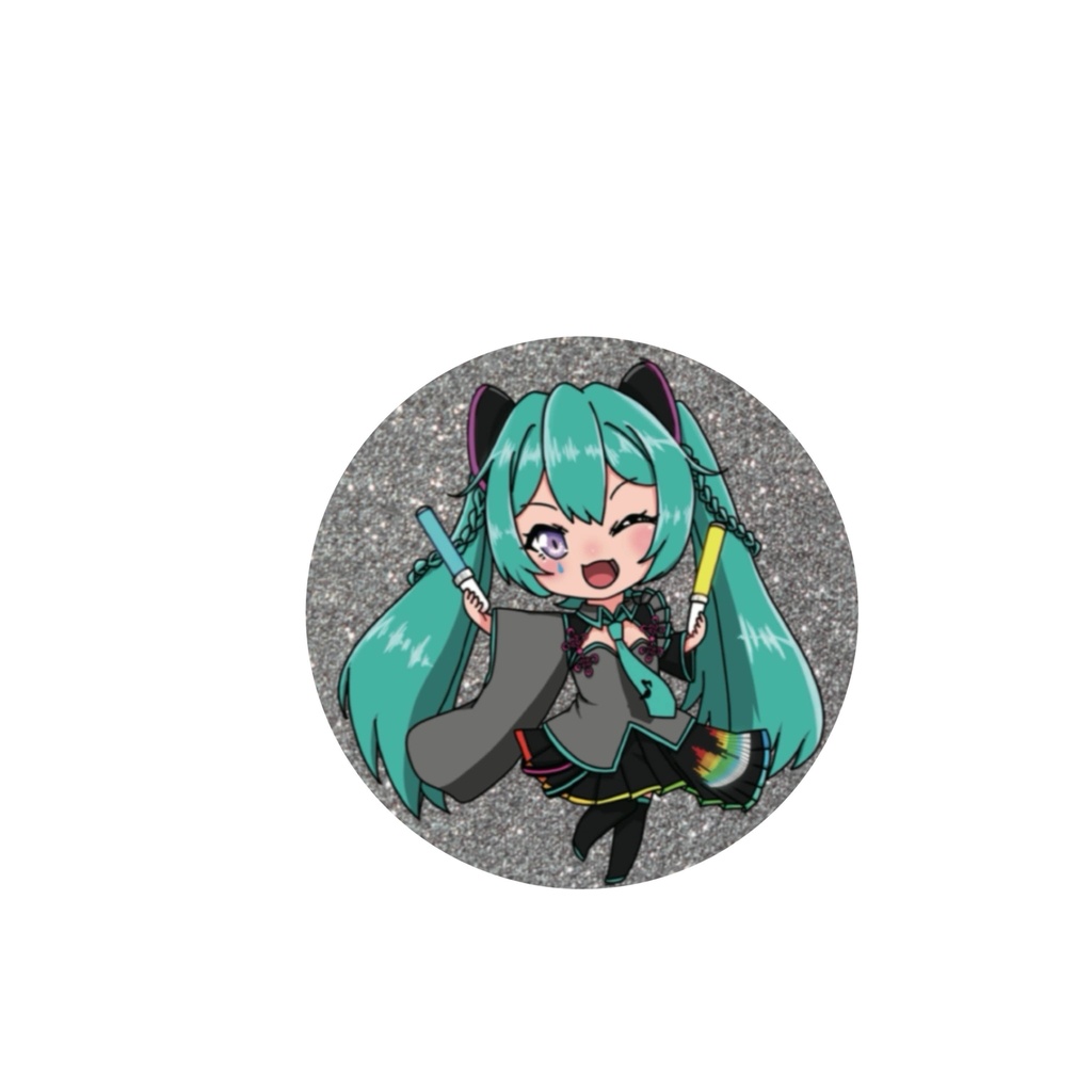 カオボカ「七歌ミク」ミニキャラver　缶バッチ　57㎜