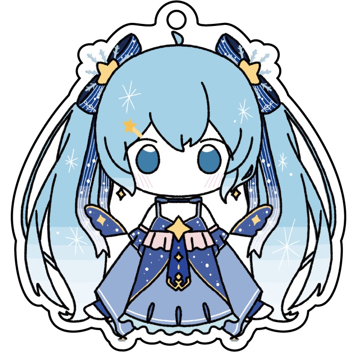 雪ミク2017　アクリルキーホルダー　絵:まーぼーおとーふ