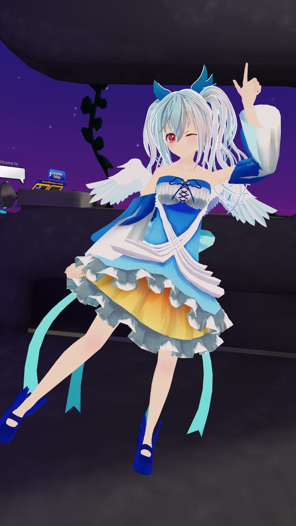 【3Dモデル+翼付き】白 ーShiroー【VRCフルトラ対応】