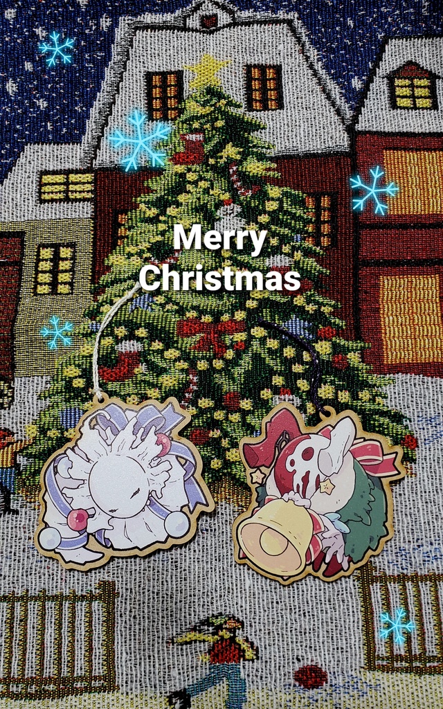 クリスマス木製オーナメント（キーホルダー）（1）ワズキャン（2）ベラフ（3）ボンドルド