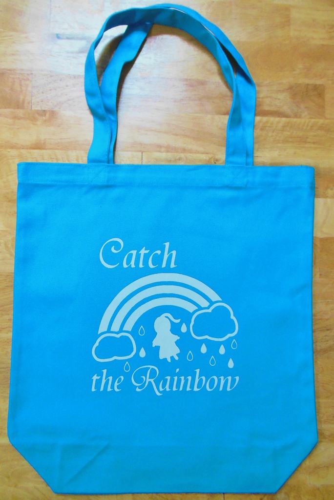 ジョジョトート　Catch the Rainbow ターコイズ×ホワイト