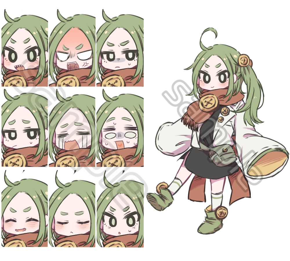 【立ち絵】ボタン少女