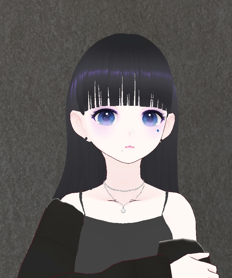 [vRoid] Full Bangs Long Hair