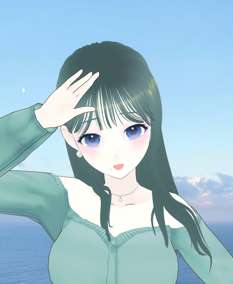 [vRoid] See-Through Bangs, Soft Wavy Hairstyle