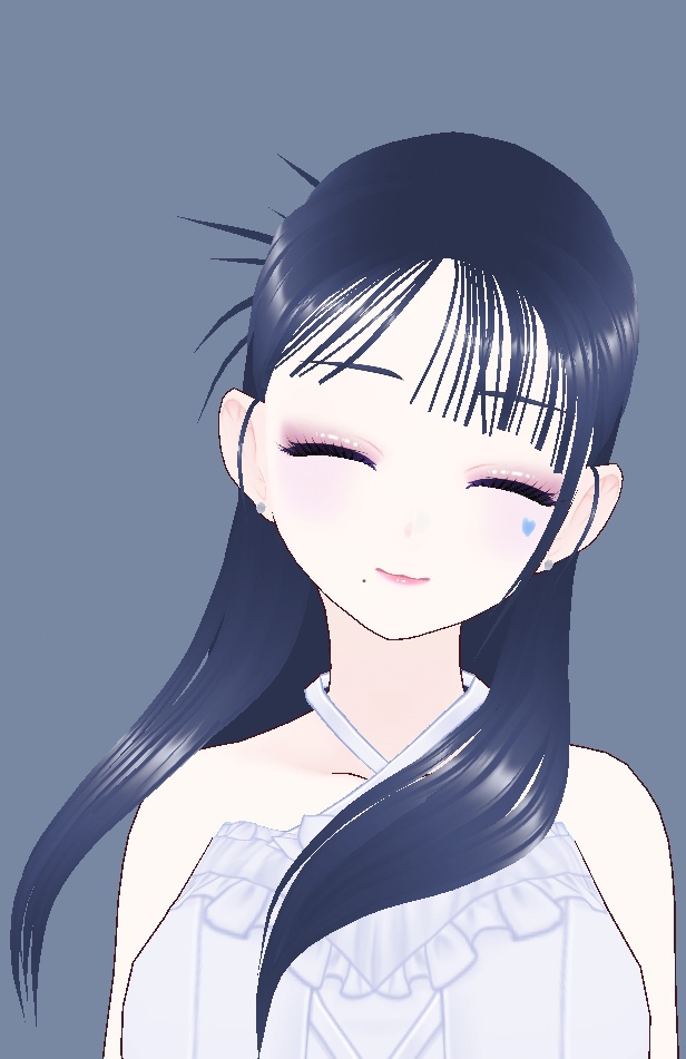 [vRoid] See-Through Bangs, Hlaf Down, K-PoP Thorn Hairstyle