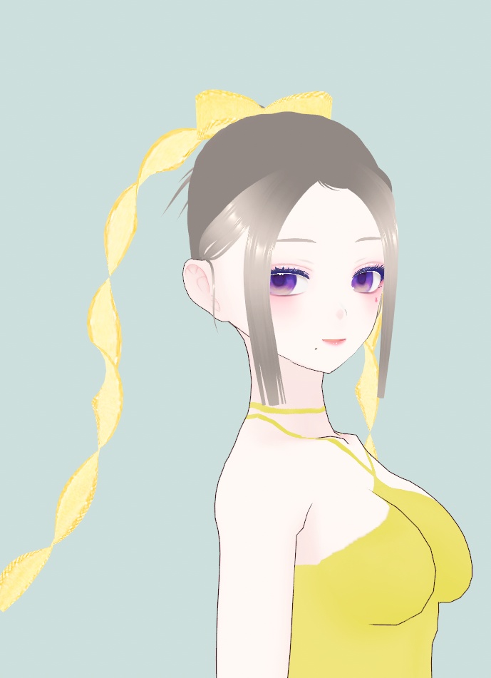 [vRoid] Snatched Sleek Bun Hairstyle with Ribbon