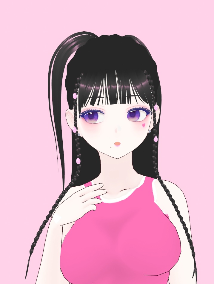 [vRoid] Lovely an Antenna half-up Hairstyle with CandyPin