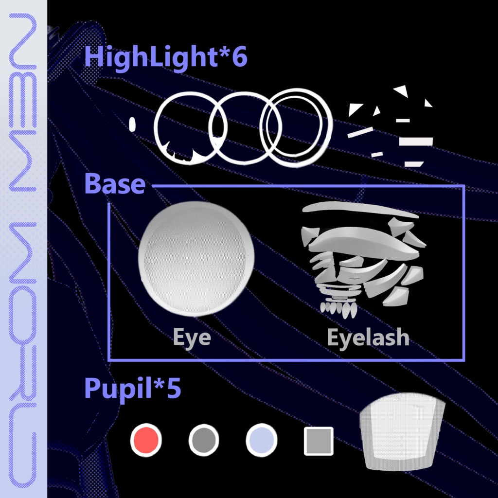 「 4アバター対応 」- 新世界 EyeTexture -