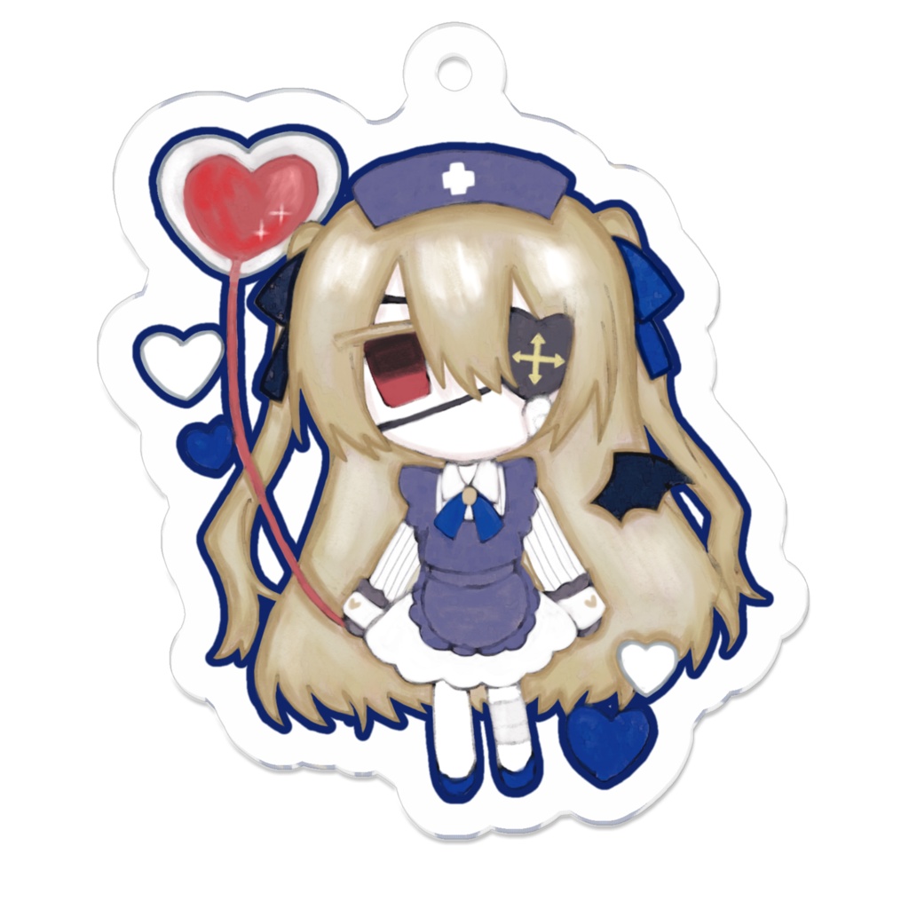 【共同創作】ナース風メイド服エテのアクリルキーホルダー