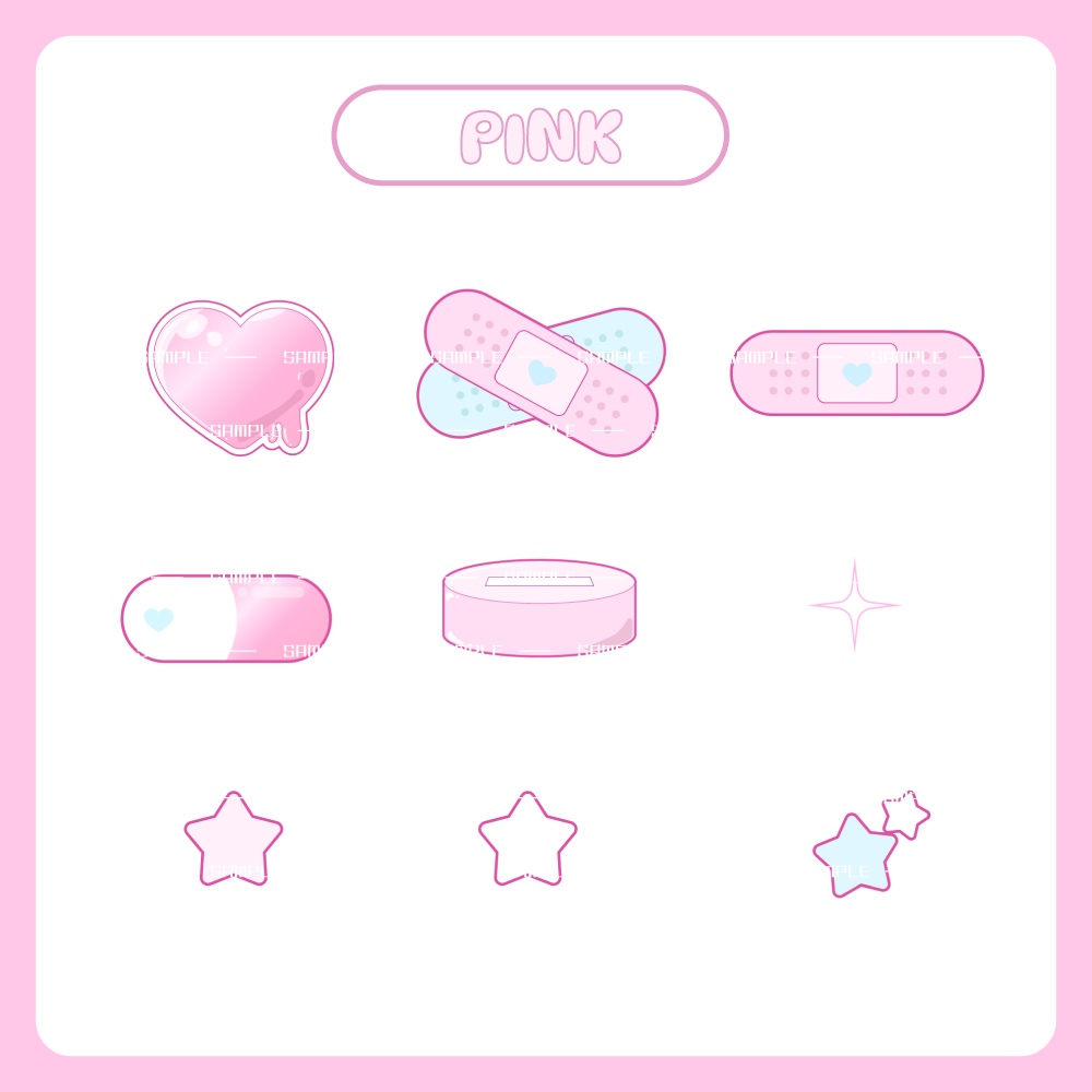 【わんコメ】歌枠にも!「病みかわ」スタンプ【カラバリ7色】