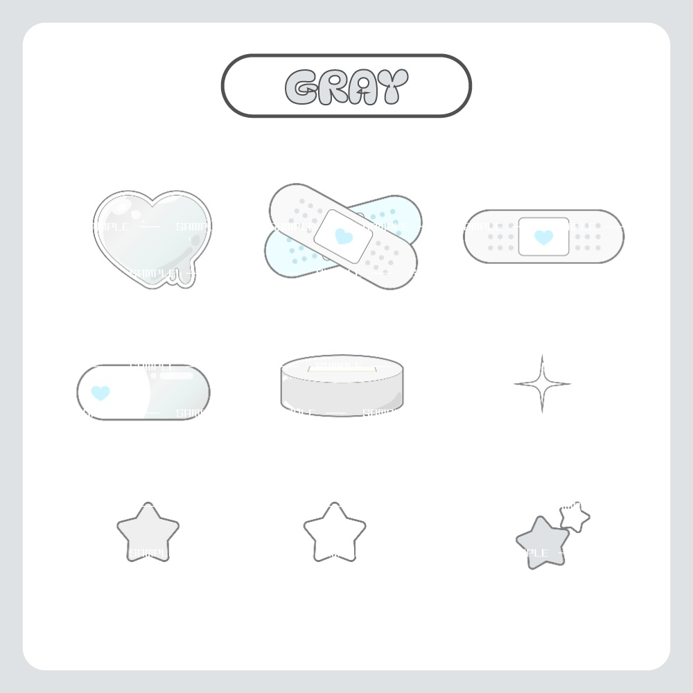 【わんコメ】歌枠にも!「病みかわ」スタンプ【カラバリ7色】