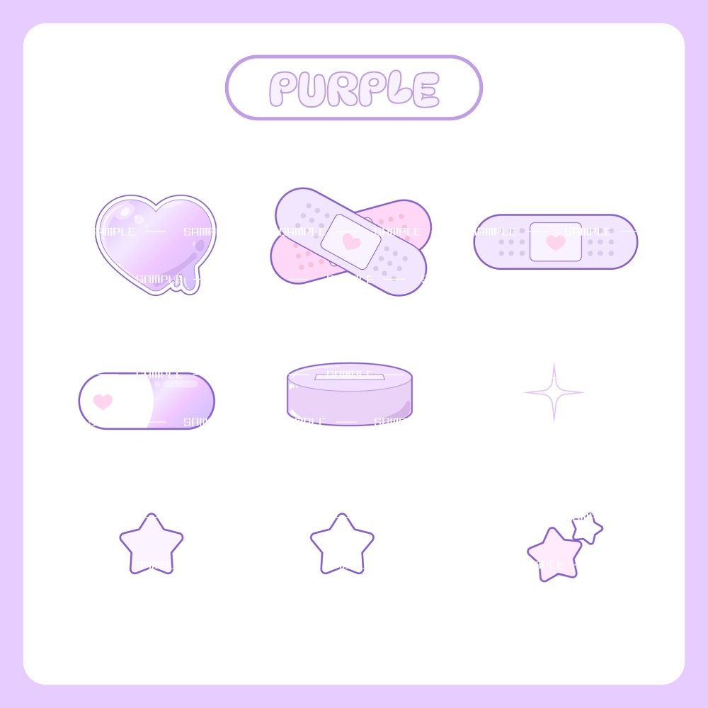 【わんコメ】歌枠にも!「病みかわ」スタンプ【カラバリ7色】