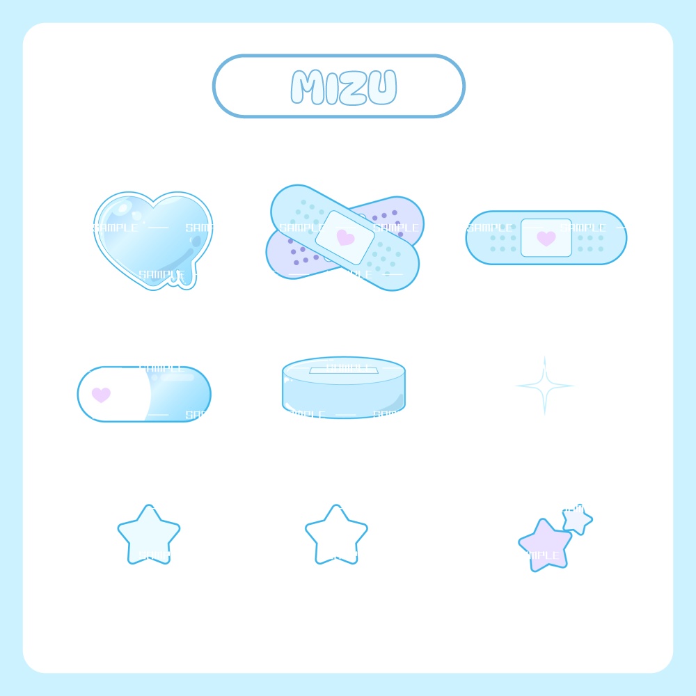 【わんコメ】歌枠にも!「病みかわ」スタンプ【カラバリ7色】