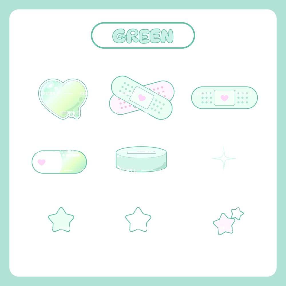 【わんコメ】歌枠にも!「病みかわ」スタンプ【カラバリ7色】