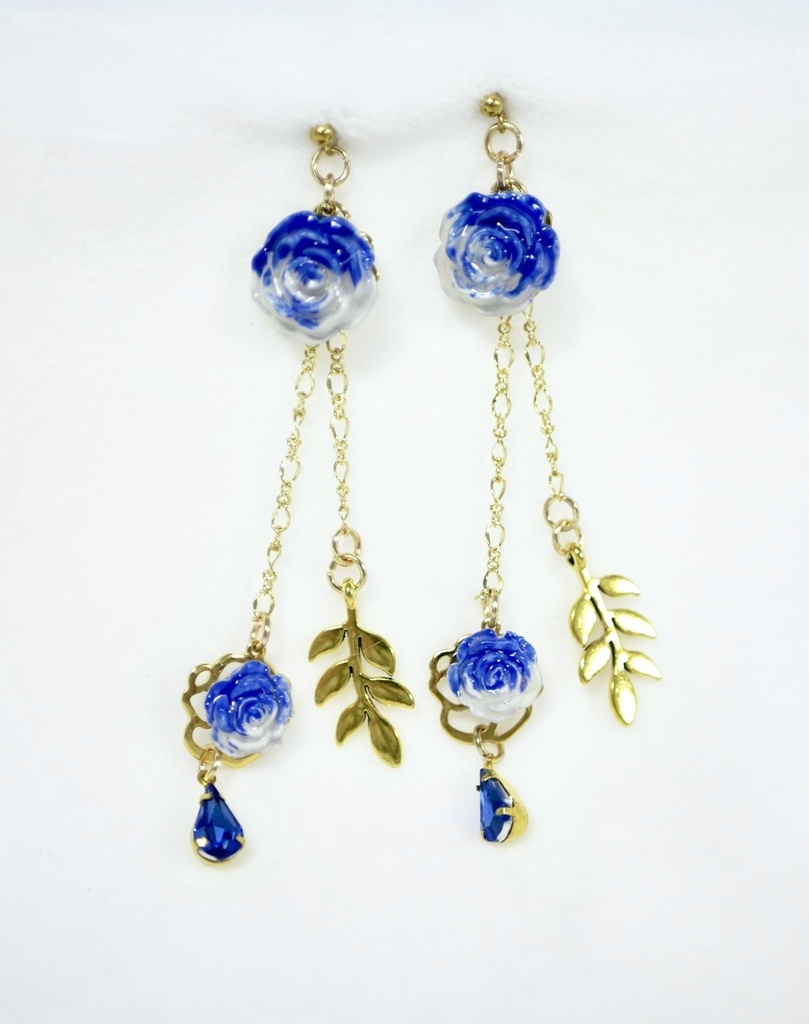 青薔薇イメージピアス イヤリング変更可能 - fireflame - BOOTH