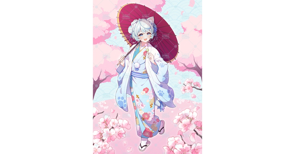 桜着物クリアファイル