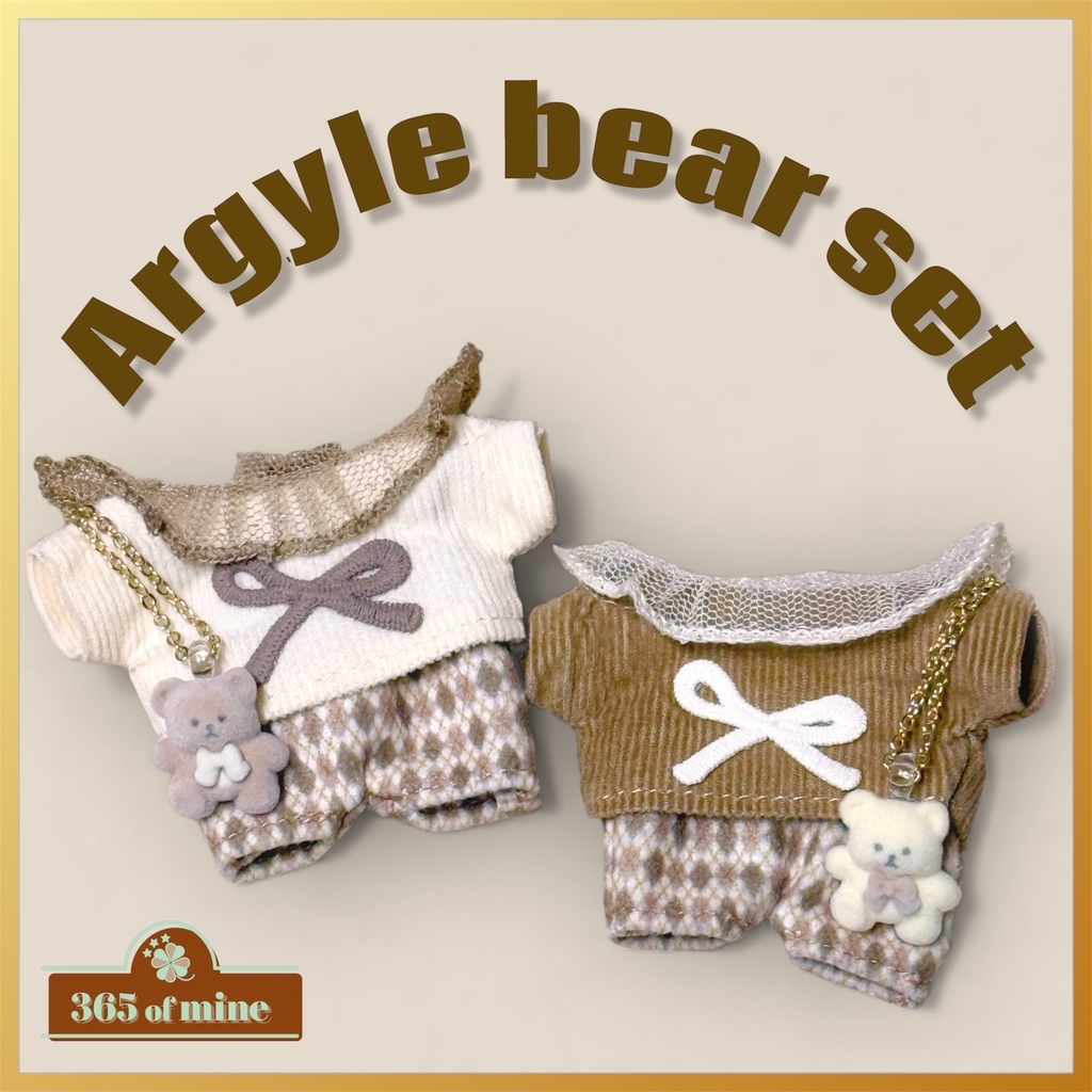 Argyle bear♦︎🧸set