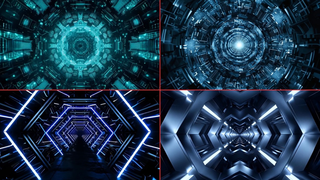 INFINITE AXIS Vol.01 Futuristic Geometric Tunnel Loops