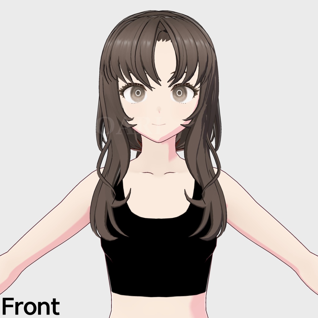 【VRoid】ローポニーテールヘアプリセット / low ponytail hair preset