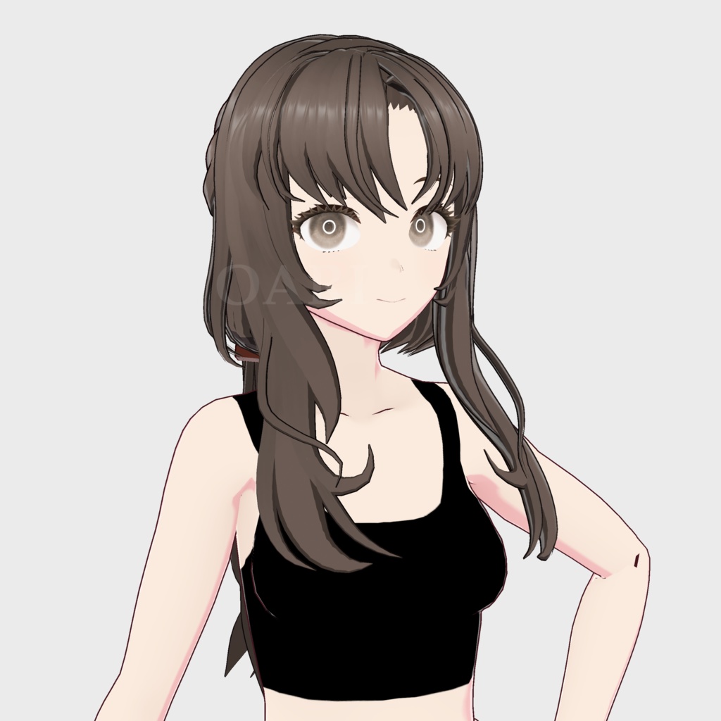【VRoid】ローポニーテールヘアプリセット / low ponytail hair preset
