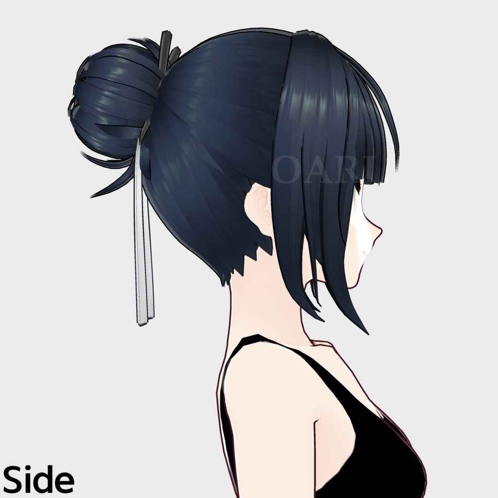 【VRoid】お団子ヘアプリセット / single bun hair preset