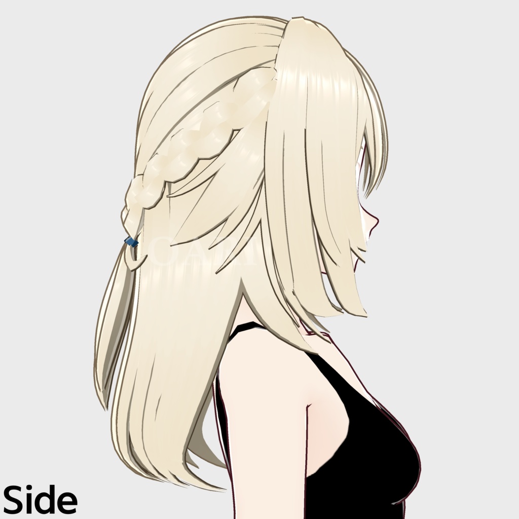 【VRoid】三つ編みロングヘアプリセット / Long hair with braids preset