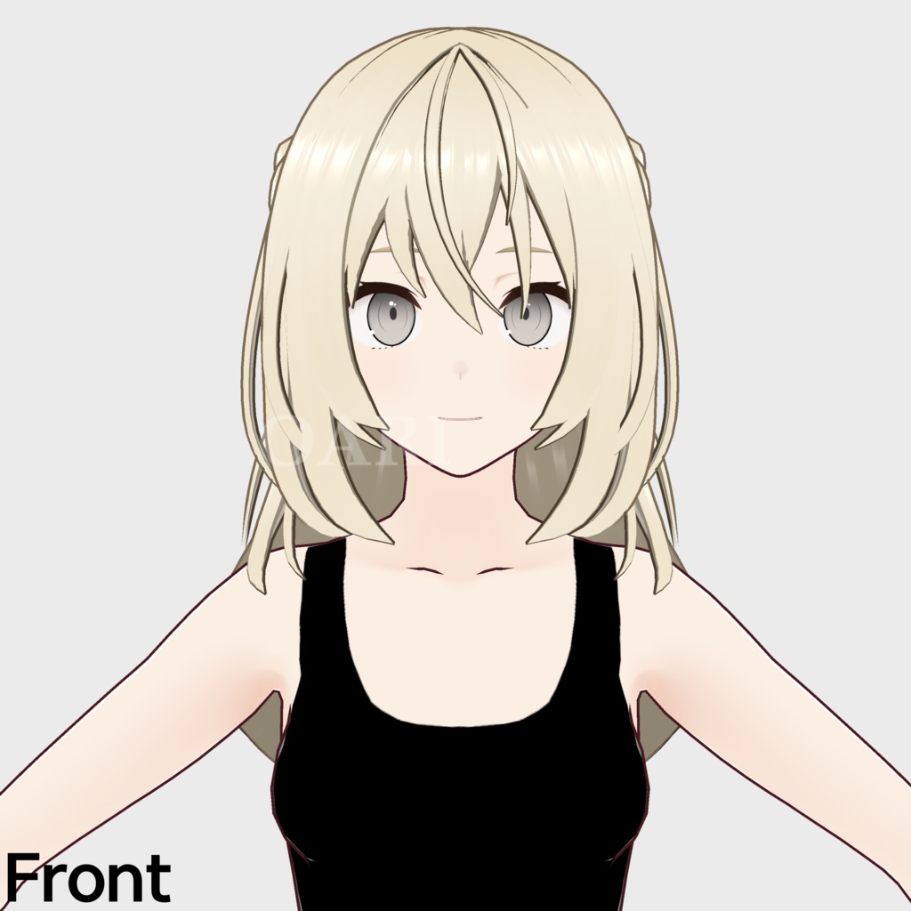【VRoid】三つ編みロングヘアプリセット / Long hair with braids preset