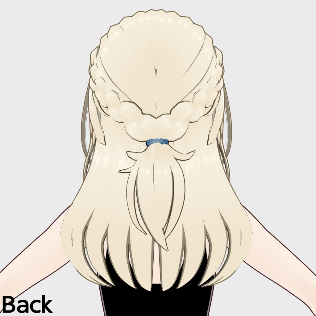 【VRoid】三つ編みロングヘアプリセット / Long hair with braids preset