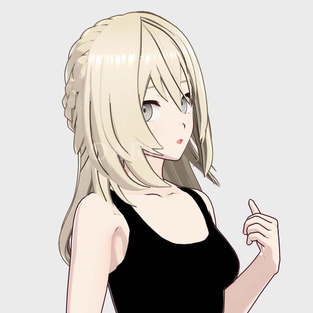 【VRoid】三つ編みロングヘアプリセット / Long hair with braids preset