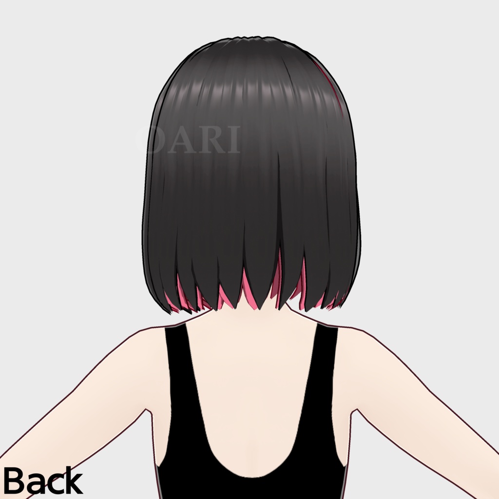 【VRoid】クールボブヘアプリセット / Cool bob hair preset