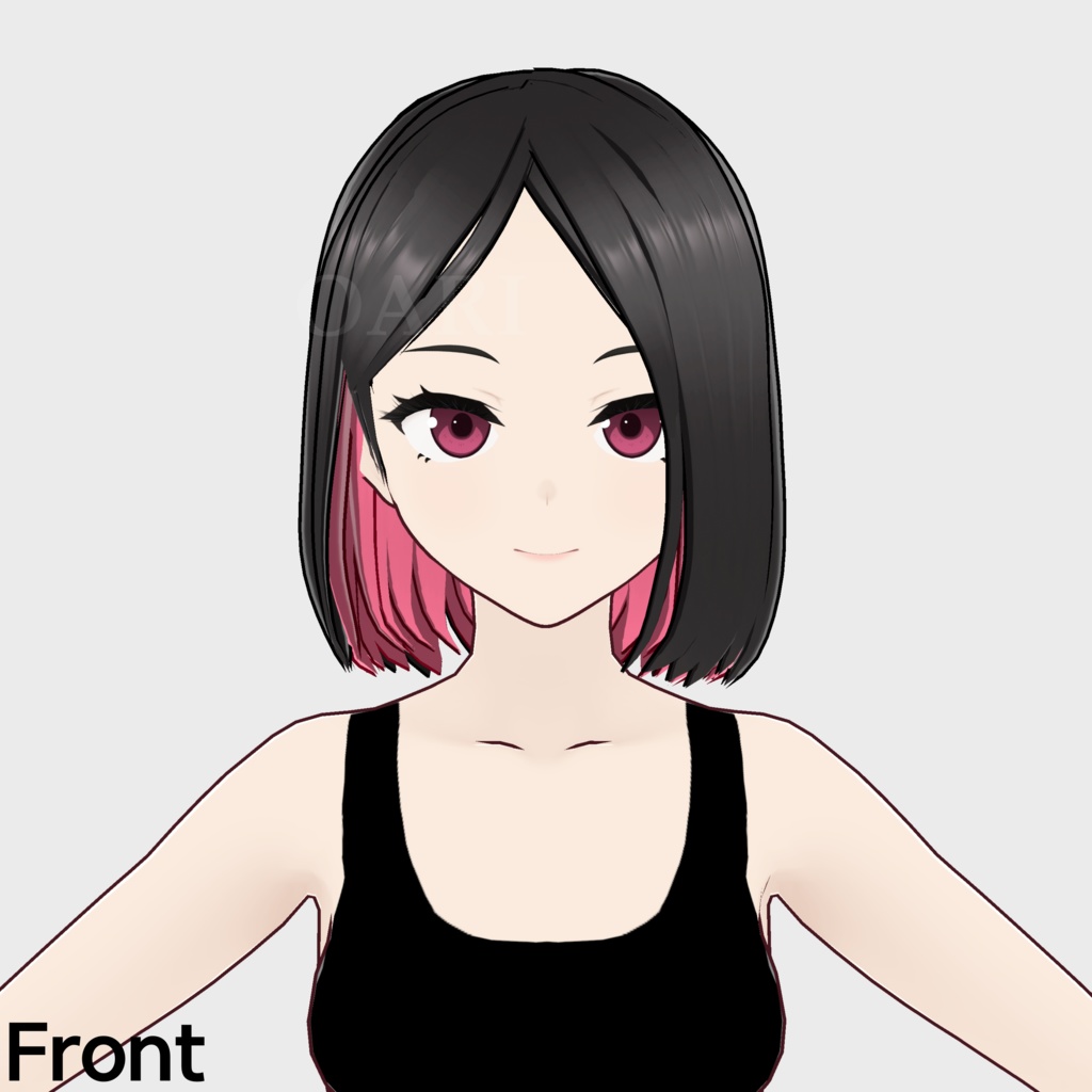 【VRoid】クールボブヘアプリセット / Cool bob hair preset