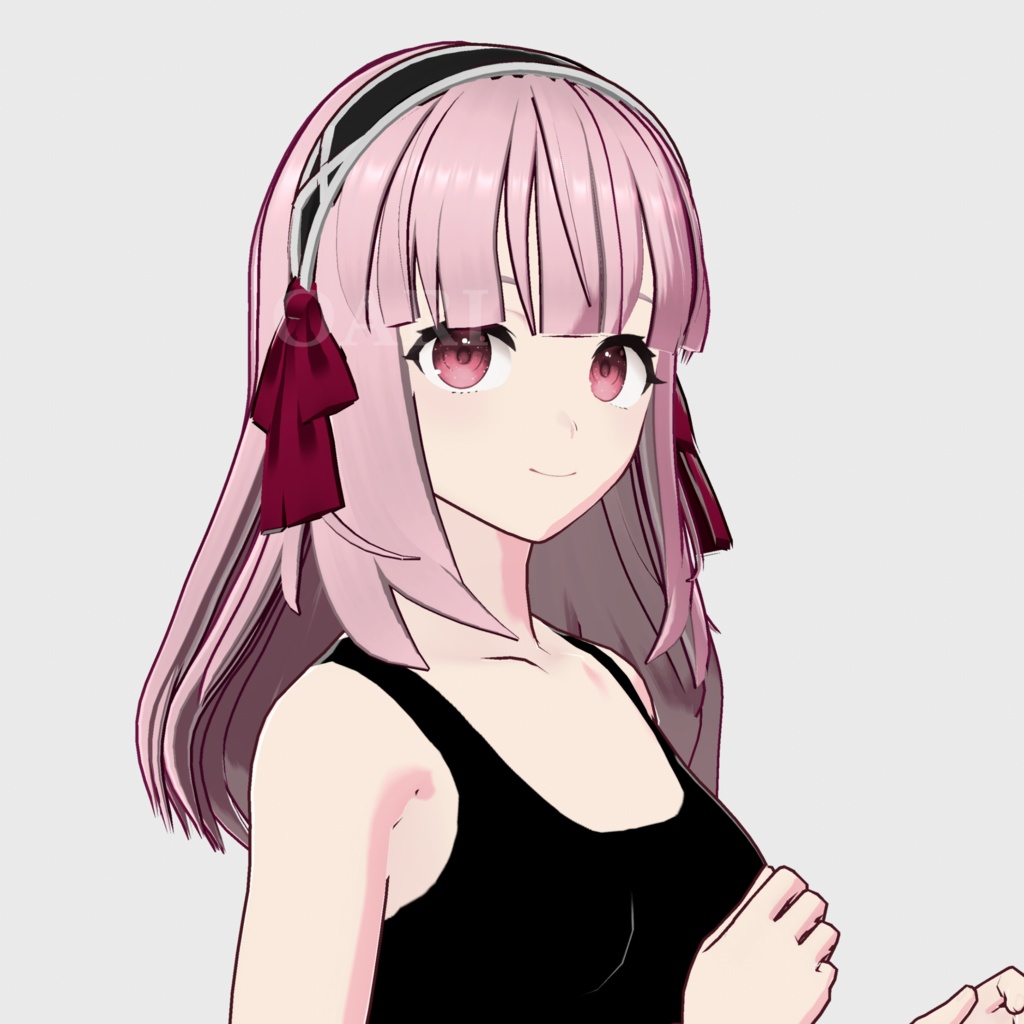 【VRoid】ロングメイドヘアプリセット / Long maid hair preset