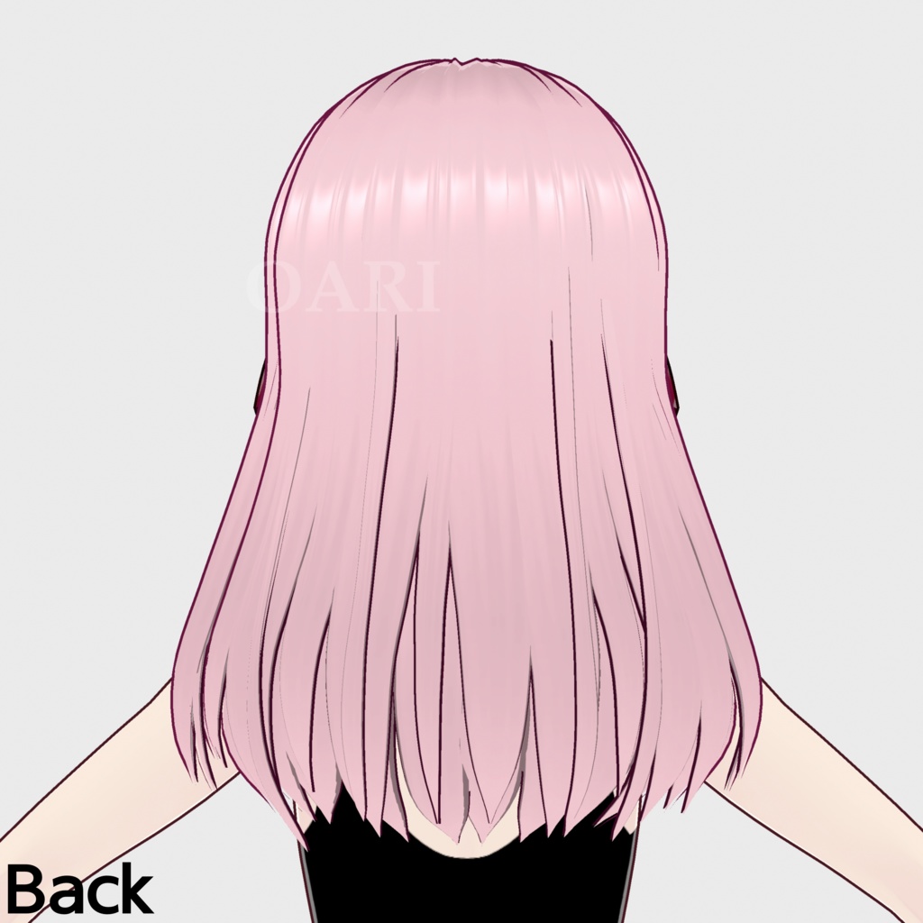 【VRoid】ロングメイドヘアプリセット / Long maid hair preset