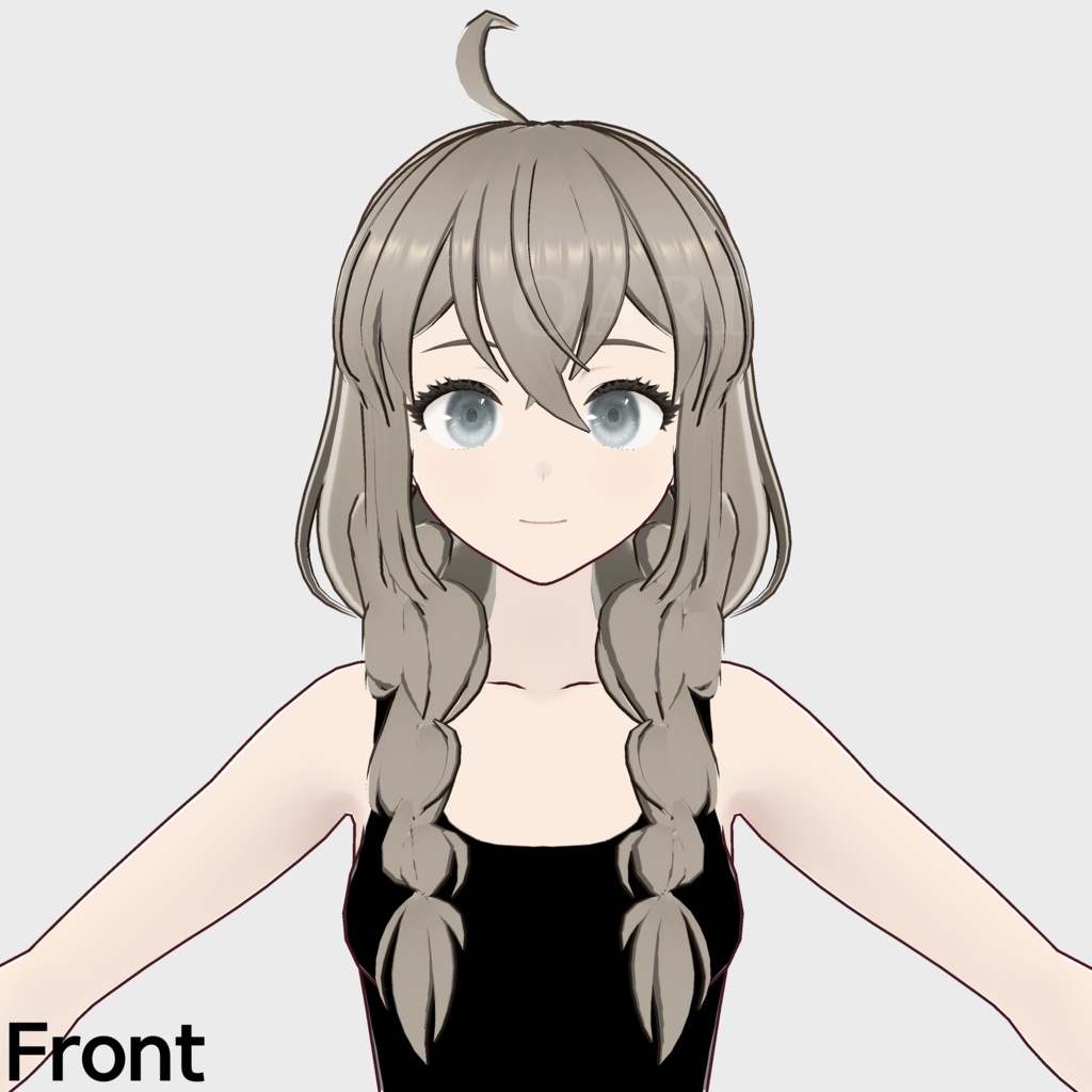 【VRoid】三つ編みヘアプリセット / Twin braids hair preset