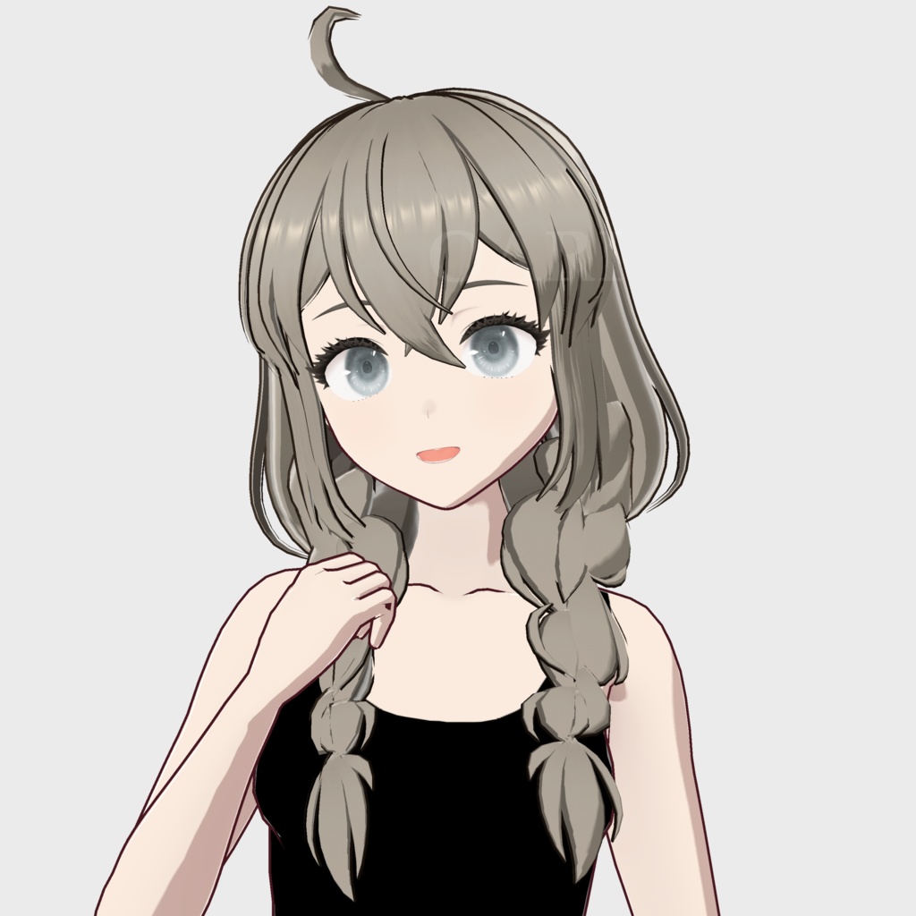 【VRoid】三つ編みヘアプリセット / Twin braids hair preset