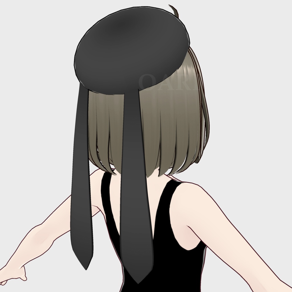 【VRoid】うさみみベレー帽ヘアプリセット / Hair with bunny beret preset