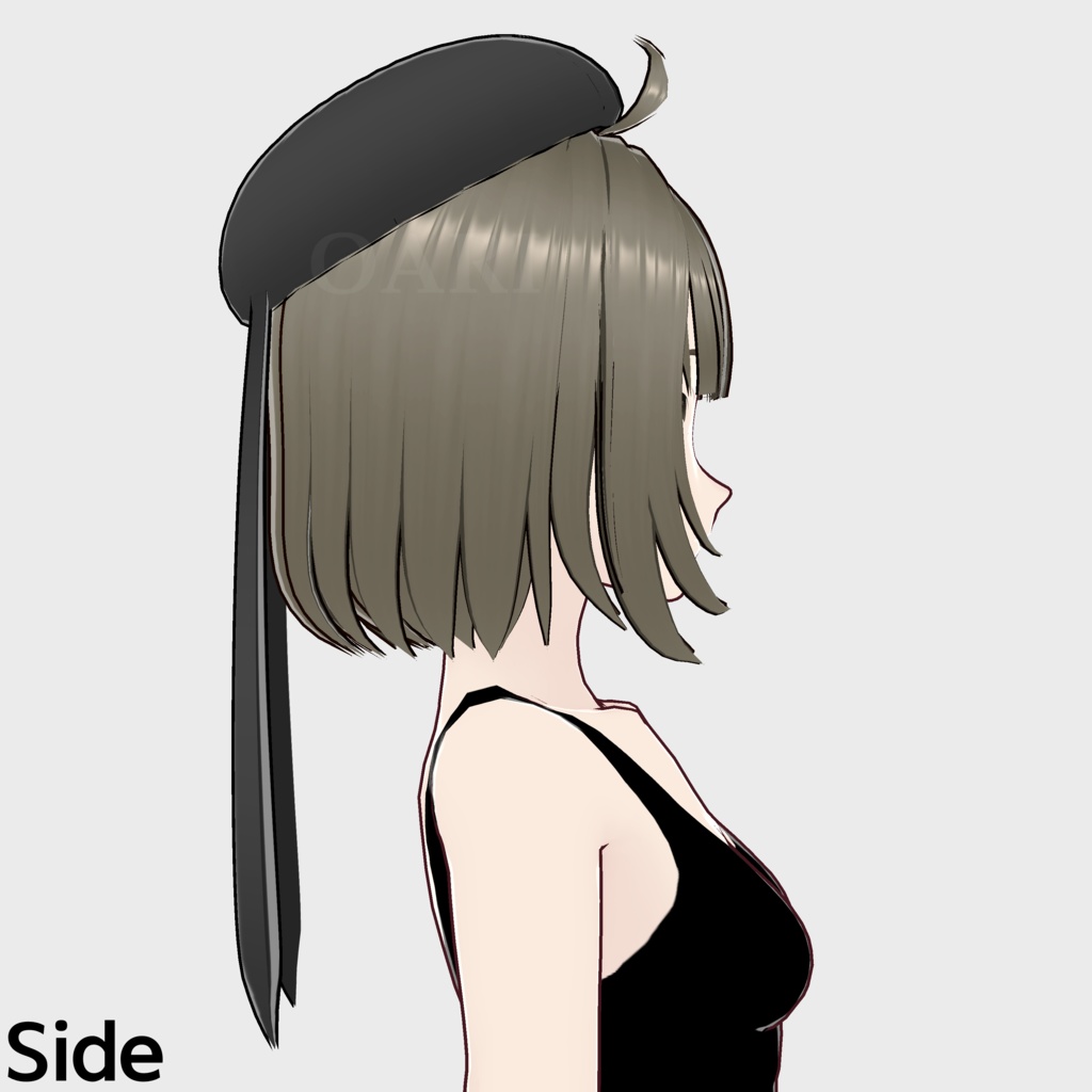 【VRoid】うさみみベレー帽ヘアプリセット / Hair with bunny beret preset