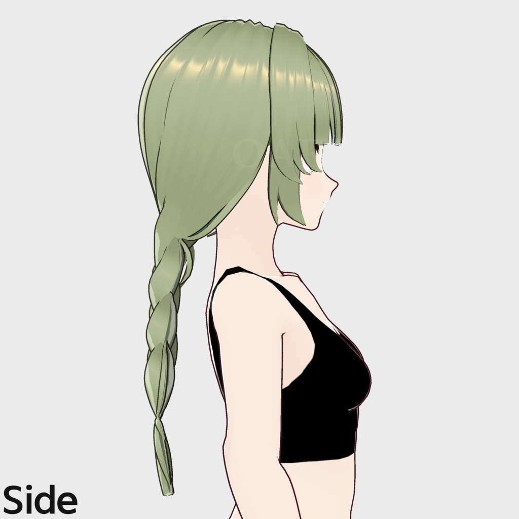 【VRoid】フィッシュテールヘアプリセット / Fishtail braid hair preset