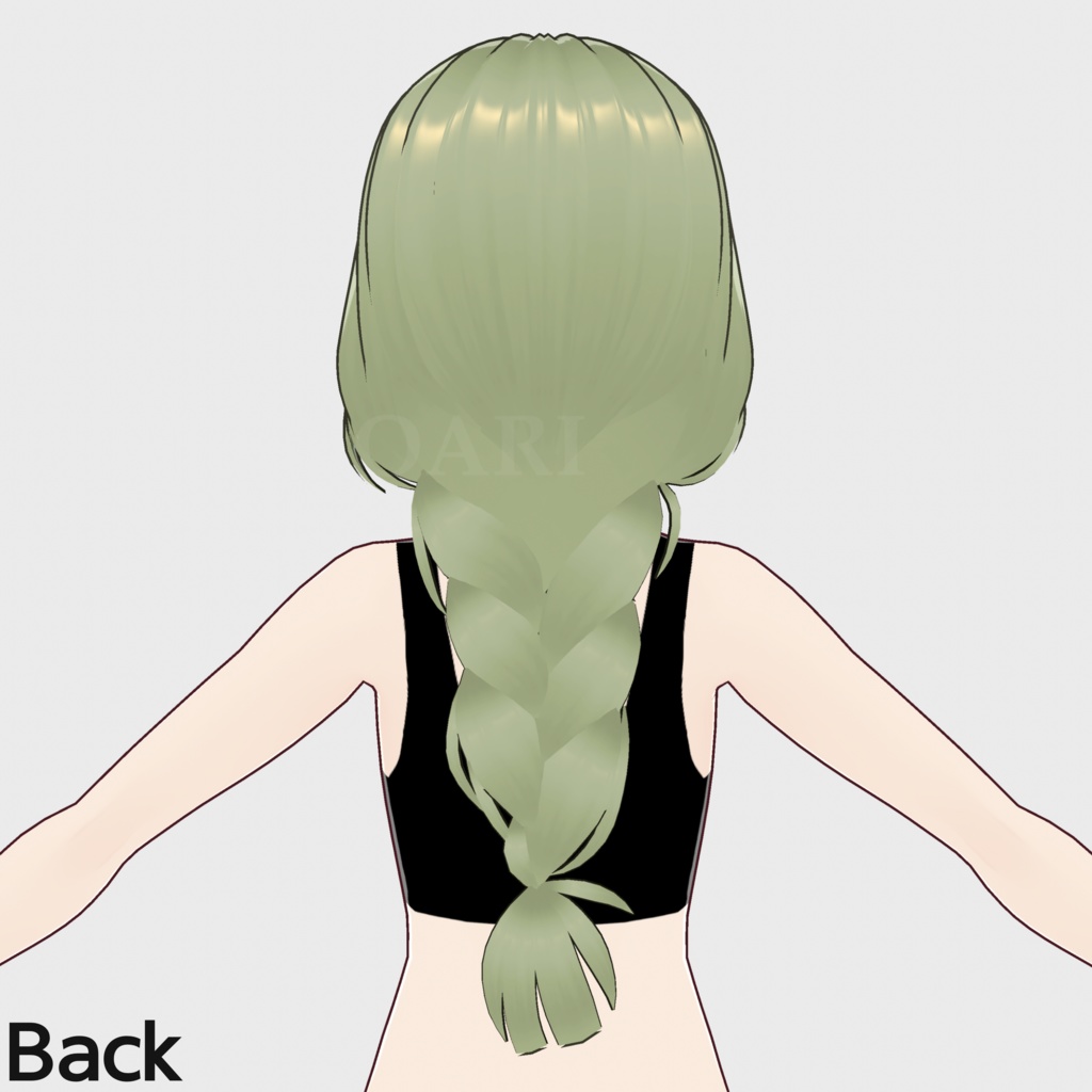 【VRoid】フィッシュテールヘアプリセット / Fishtail braid hair preset
