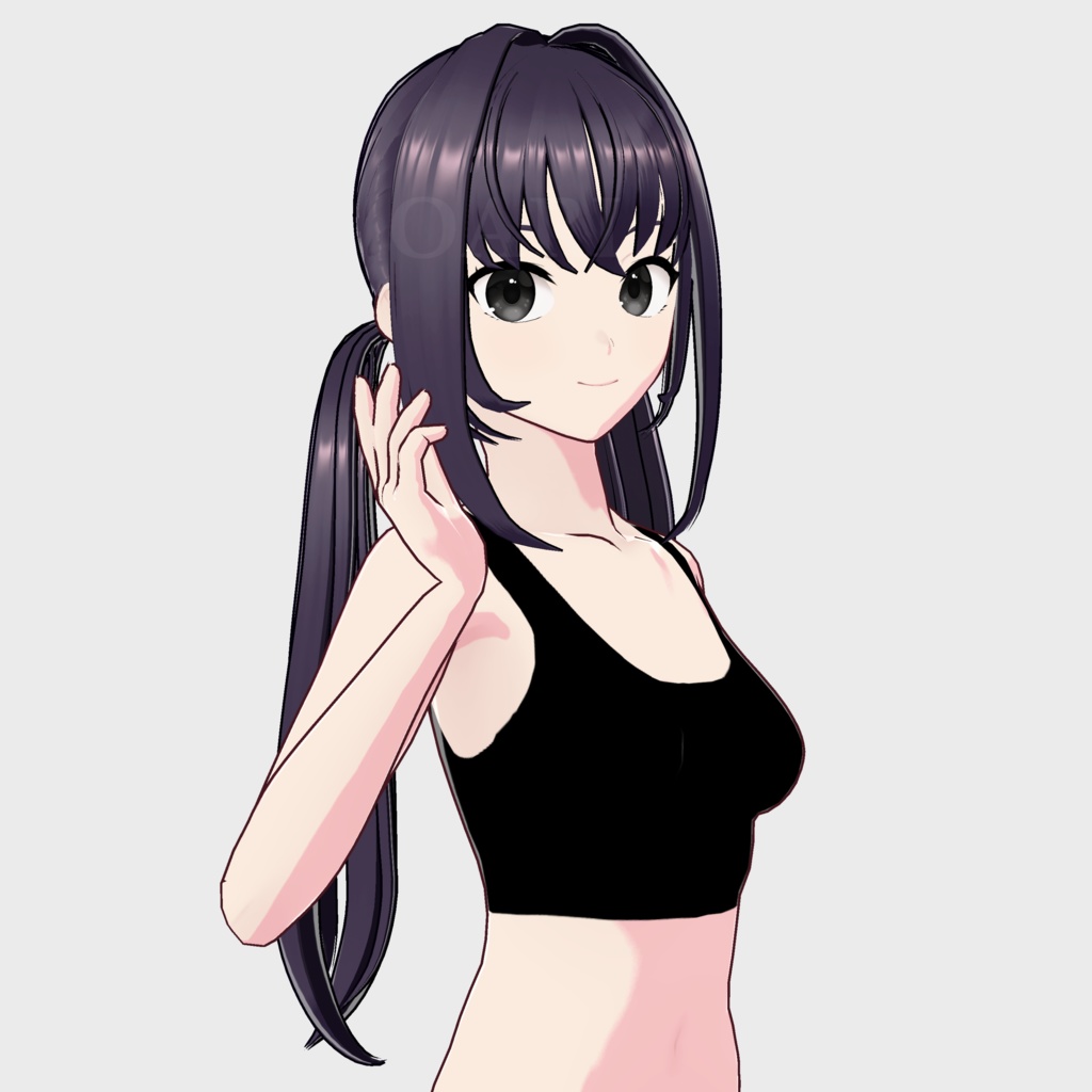 【VRoid】 ローツインテールヘアプリセット / Low twintail hair preset