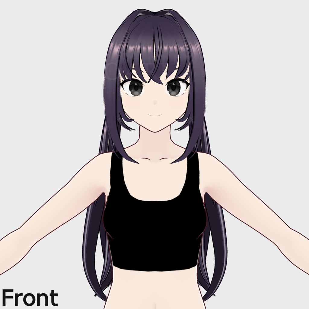 【VRoid】 ローツインテールヘアプリセット / Low twintail hair preset