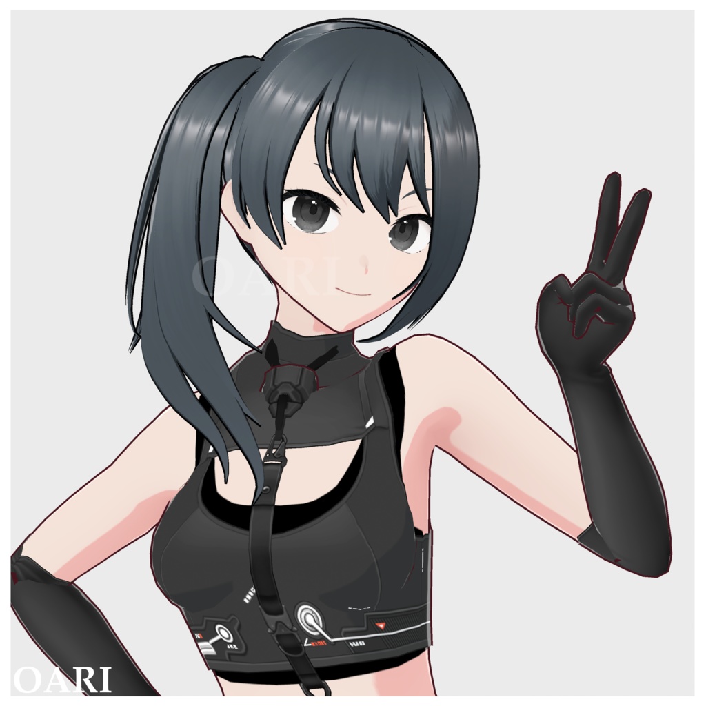 【VRoid】サイドテールヘアプリセット / Sidetail hair preset