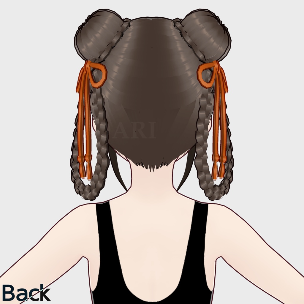 【VRoid】ツインお団子ヘアプリセット / Double buns hair preset