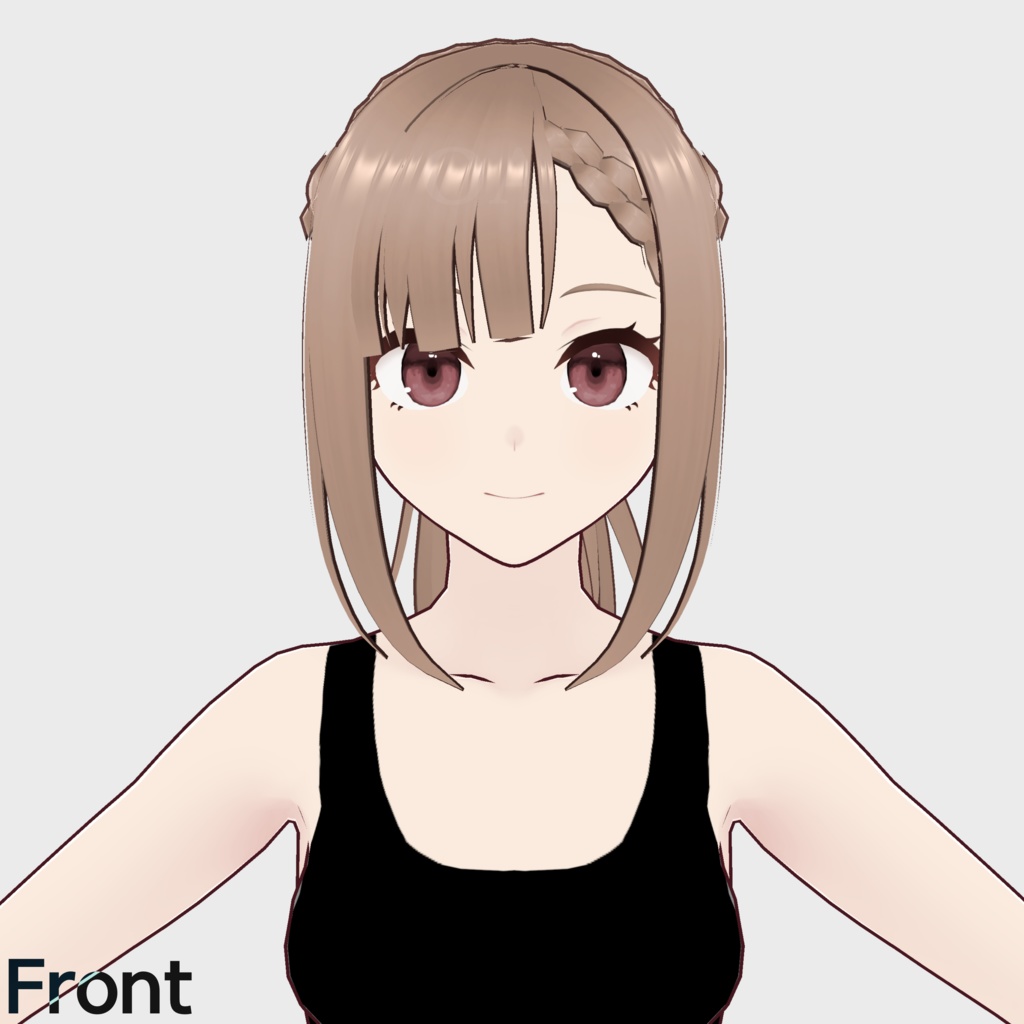 【VRoid】三つ編みポニーテールヘアプリセット / Braid ponytail hair preset