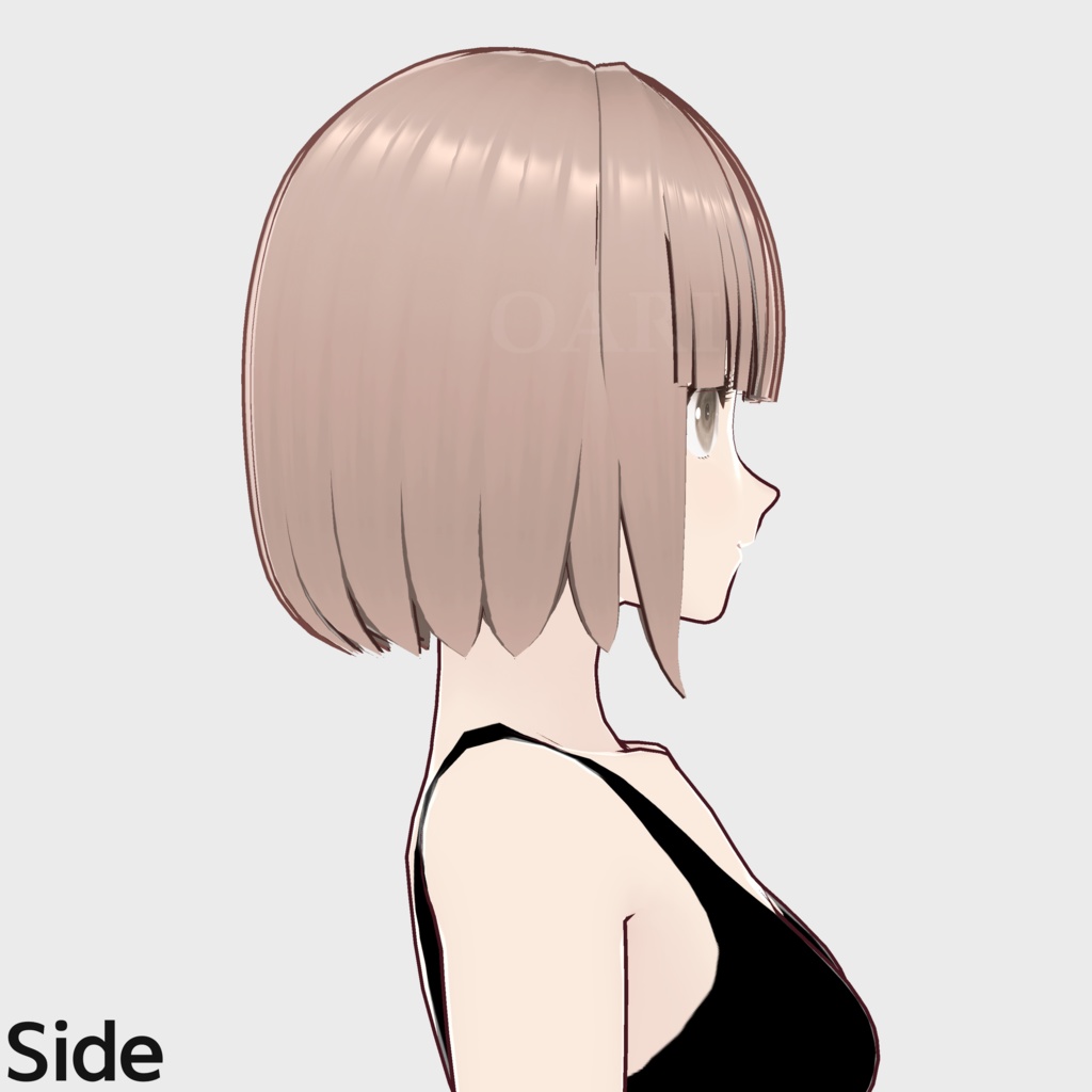 【VRoid】シンプルボブヘアプリセット / Simple bob hair preset