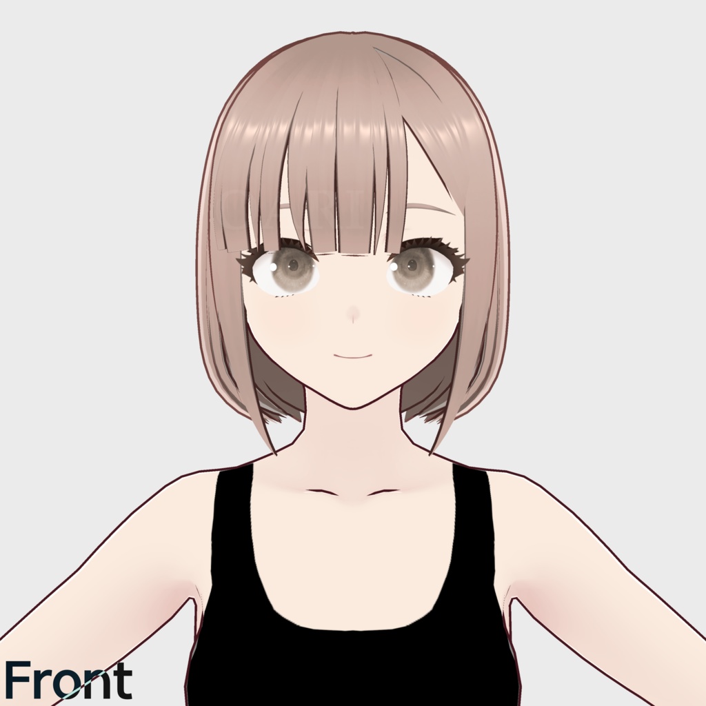 【VRoid】シンプルボブヘアプリセット / Simple bob hair preset