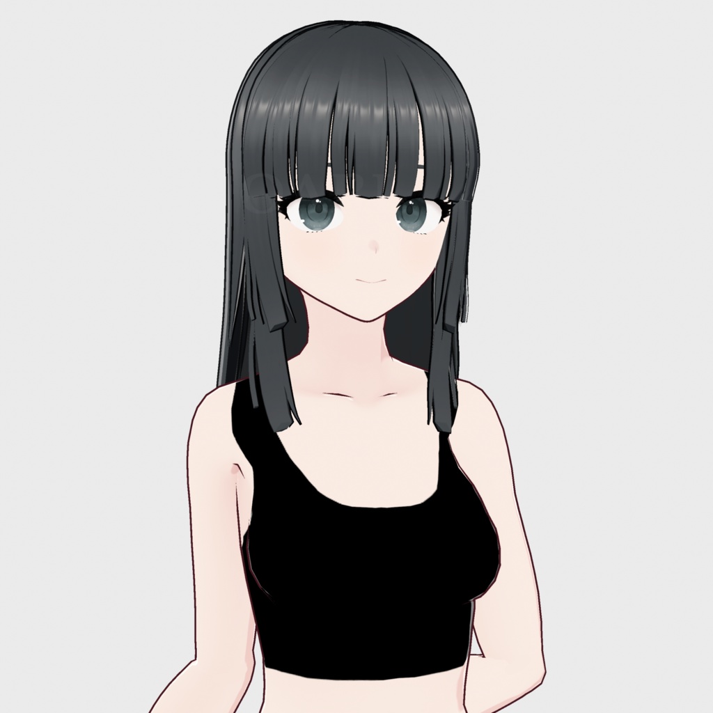 【VRoid】姫カットヘアプリセット / Hime cut hair preset