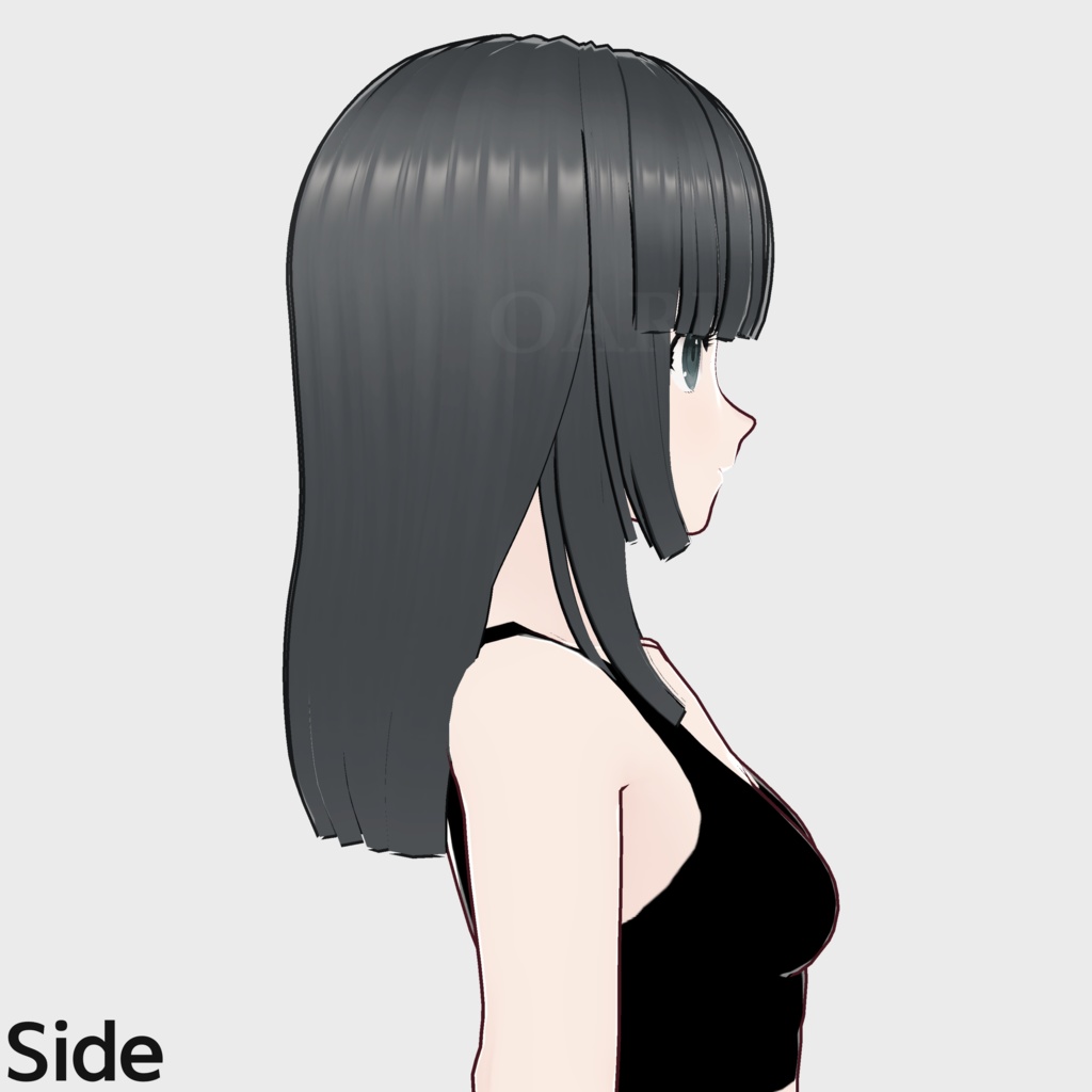 【VRoid】姫カットヘアプリセット / Hime cut hair preset